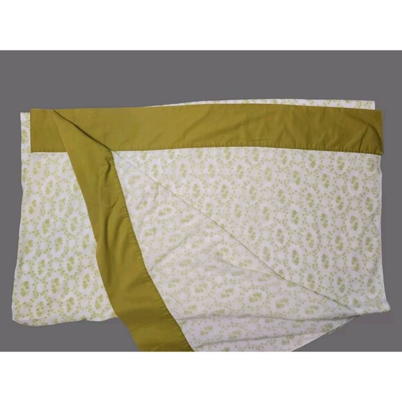 VTG Cannon Royal Family Full Double Flat Avocado Green Abstract Groovy Bed Sheet - Picture 1 of 4